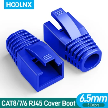 Hoolnx RJ45 Ботинки Для Снятия Напряжения Сетевой Разъем Ethernet Крышка Штекера Из Мягкого Пластика 6,5/8,0 мм для CAT8 CAT7 CAT6A CAT6 CAT5E