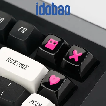 idobao 1/2/3PCS Custom Keycap Металлические Колпачки Для Ключей EMA Профиль Новинка Декор для Клавиатур Черные Колпачки для Пользовательских Механических Клавиатур