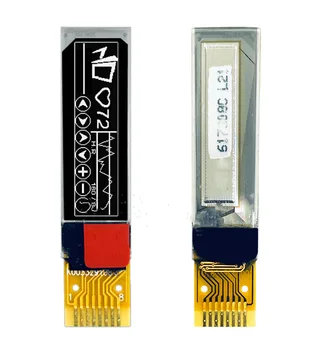IPS 0,69-дюймовый 8-контактный Белый OLED-экран SSD1306 Drive IC 96 * 16 IIC Интерфейс