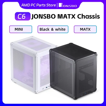 Jonsbo C6 Case MATX ITX Сетчатые платы Type-c Блок питания ATX Для настольных игр Офисное Небольшое Охлаждающее Шасси