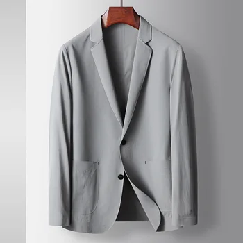 K2510-Мужской приталенный весенне-осенний деловой молодежный костюм