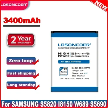 LOSONCOER 3400 мАч EB484659VU EB484659VA Батарея Для SAMSUNG Galaxy W S5820 I8150 W689 S5690 T759 I8350 S8600 M930 i110 R730 i677
