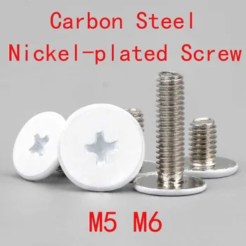 M2 M2.5 M3 M4 M5 M6 Углеродистая сталь, никелированная Краска Белого цвета, Винты с крестообразной Большой плоской головкой, крестообразное Гнездо, Гвозди с тонкой головкой