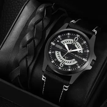 MSCXDK Часы Лучший Бренд Класса Люкс Модные Часы Набор Мужские Часы Спортивные Часы Мужские Кварцевые Наручные Часы Relogio Masculino