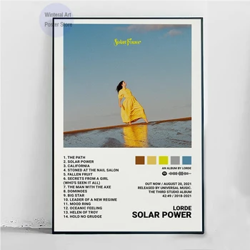 MT1418 Подарочные плакаты Lorde с солнечной энергией, Обложка музыкального альбома, Настенное искусство, Картина, холст, печать плакатов, Домашний декор для гостиной