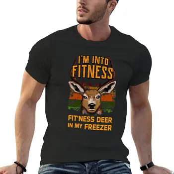 New I'm Into Fitness Fitness Deer In My Freezer - Забавная футболка с дизайном подарка Охотника, спортивные футболки с аниме, облегающие футболки для мужчин