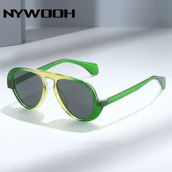 NYWOOH Маленькие Солнцезащитные очки в стиле панк для женщин, мужские Брендовые Дизайнерские Прямоугольные Винтажные Солнцезащитные очки-пилоты, Мужские Женские очки с оттенком UV400