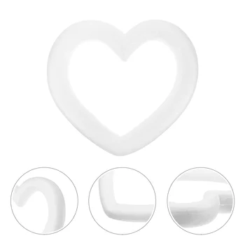 Operitacx Формы для венков из пенопласта в форме сердца, ремесленное моделирование, кольцо для венков из пенопласта, рождественские украшения для входной двери