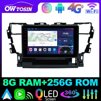 Owtosin QLED 1280*720P 8 Core 8 + 128G Автомобильное радио для Toyota Alphard Vellfire H30 2015-2022 GPS Carplay Автомобильный Android-плеер 4G LTE