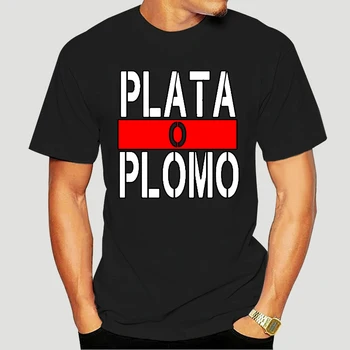 Pakaian Merek Baru Musim Panas Kaus Pria Narcos Pablo Escobar Perak atau Kaus Atasan Katun Kaus Hip Hop 5418X