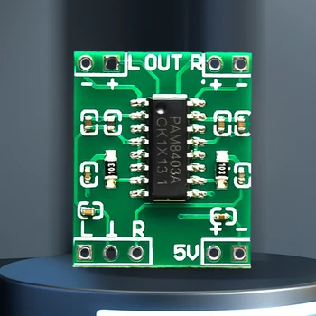 PAM8403 Модуль цифрового усилителя звука класса D, 2 канала, модуль платы мини-усилителя мощности, USB-источник питания для регулировки громкости
