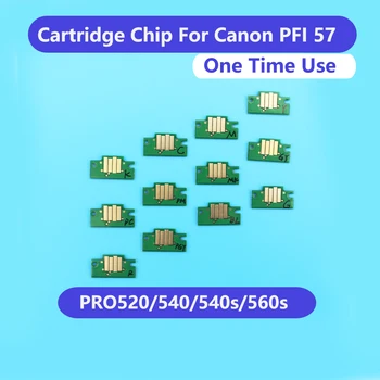 PFI57 Микросхема чернильного картриджа PFI 57 для принтера Canon Pro 520 540 540s 560s PFI-57 с чипами