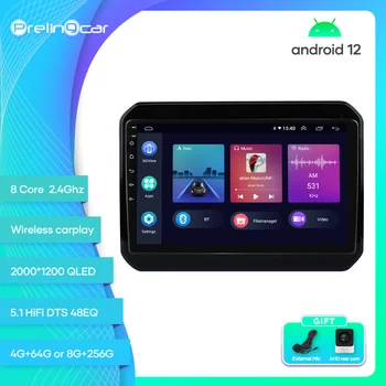 Prelingcar Для Suzuki Ertiga 2018-2020 Android 12 Автомобильный Монитор 8 256g Carplay RDS GPS Встроенный 2din Радио DVD-плеер 5.1 HIFI DST