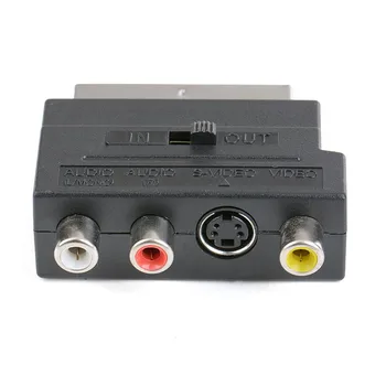 RGB Scart - Композитный 3RCA Аудиоадаптер S-Video AV TV или Видеомагнитофон DVD TV Телевизионный Проектор