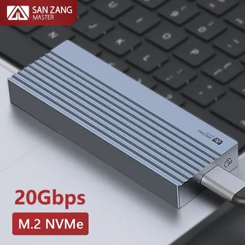 SANZANG Высокоскоростной SSD-накопитель 10G 20Gbps M2 NVMe Корпус Внешний HD USB A 3.0 Type C Жесткий Диск M.2 USB3 Крышка Ящика Для хранения