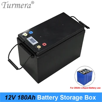Turmera 12V 180A Аккумуляторный Ящик Для Хранения с ЖК-дисплеем для 4 штук 200Ah 280Ah 310Ah 3,2 V Lifepo4 Аккумулятор Солнечной Энергетической Системы