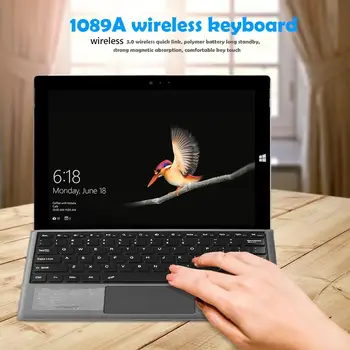 USB LED Игровая Беспроводная Клавиатура Черные Клавиши Bluetooth-Совместимая Игровая Зарядка Type-C для Ноутбука Surface Pro 3/4/5/6/7 PC