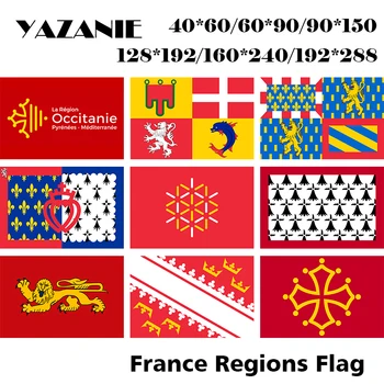 YAZANIE France Occitanie Auvergne Rhone Alpes Bourgogne Franche Comte Pays de la Loire Languedoc Limousin Aquitaine French Flag