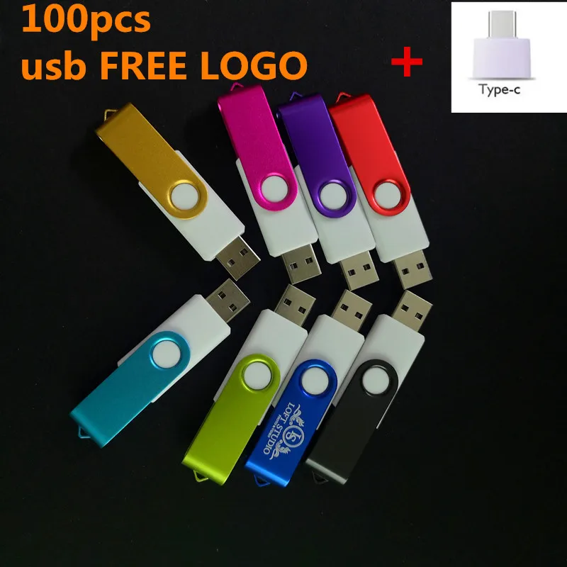 100 шт./лот Цветной USB Флэш-накопитель Pen Drive 1GB 2GB 4GB 8GB 16GB Флешка Memory Stick 32GB 64GB USB Stick Подарок Бесплатно С Пользовательским ЛОГОТИПОМ Изображение 0