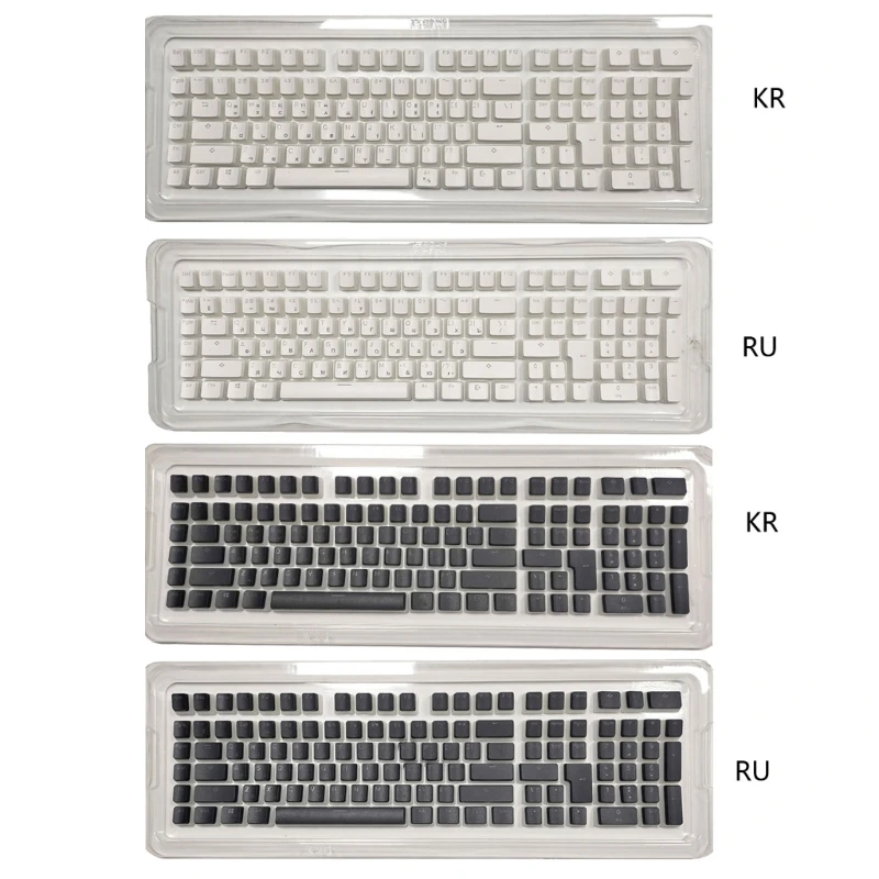 117 клавиш Корейские/ Русские двойные снимки PBT-пудинги с подсветкой Keycap OEM для механических клавиатур с подсветкой Изображение 0