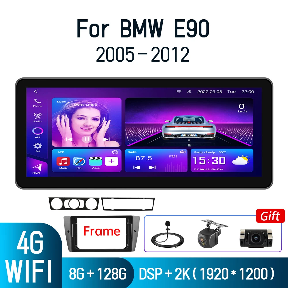2din Android Радио Автомобильный Мультимедийный видеоплеер для BMW 3 Серии E90 E91 E92 E93 2005-2012 12,3 дюймов TS10 Радио GPS Carplay Auto Изображение 0