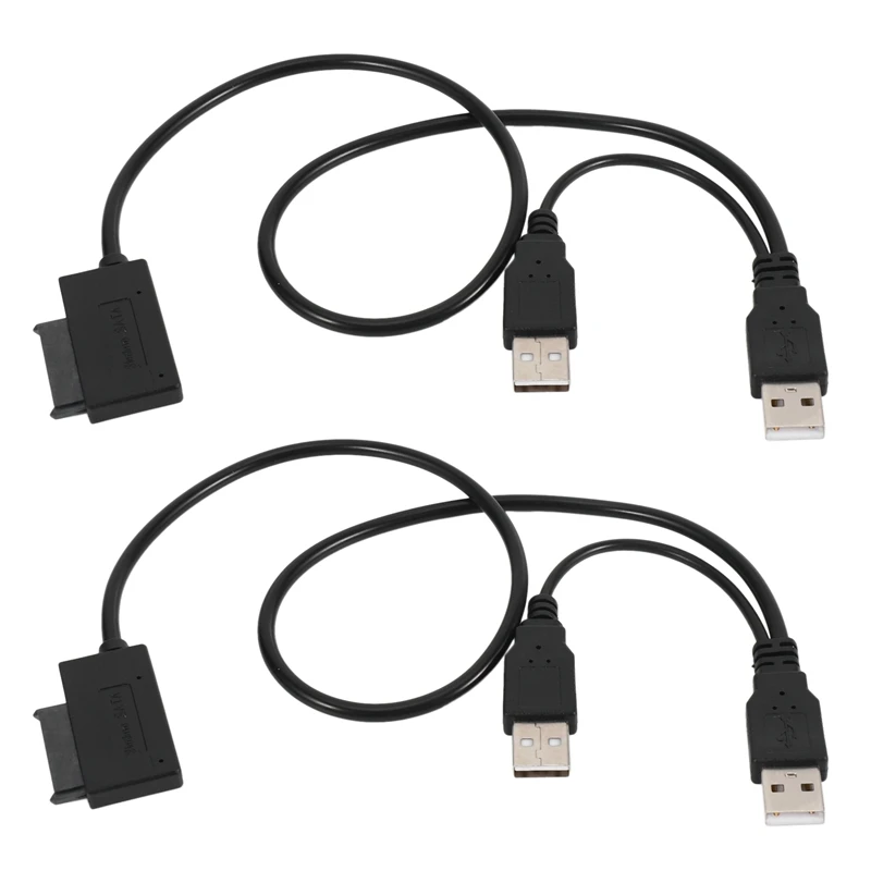 2X Тонкий кабель SATA от USB 2.0 до 7 + 6 Внешнее питание для ноутбука SATA Адаптер Конвертер Поддержка Windows Xp/7/8/10 Mac OS EM88 Изображение 0