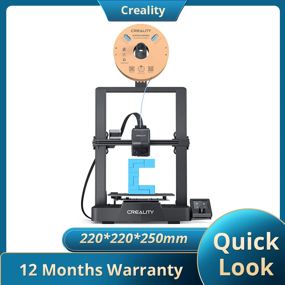 3D-принтер Creality Ender-3 V3 SE, максимальная скорость печати 250 мм /с, точность печати 0,1 мм, 32-разрядная бесшумная материнская плата, 220 *220*250 мм Изображение 0
