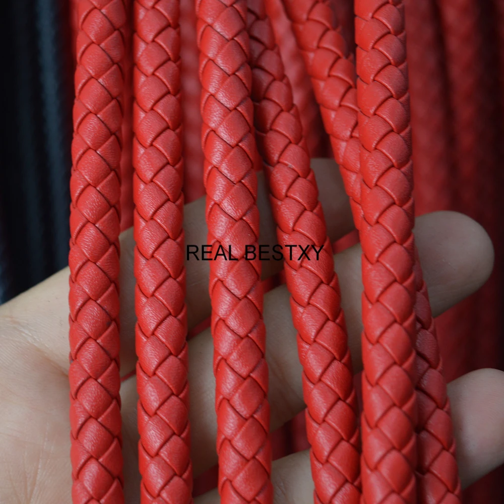 5 м/лот Приблизительно: 8 мм Плетеная кожаная веревка Шнур для браслета Ювелирное ремесло Изготовление поделок Оптовые находки материалов Изображение 0
