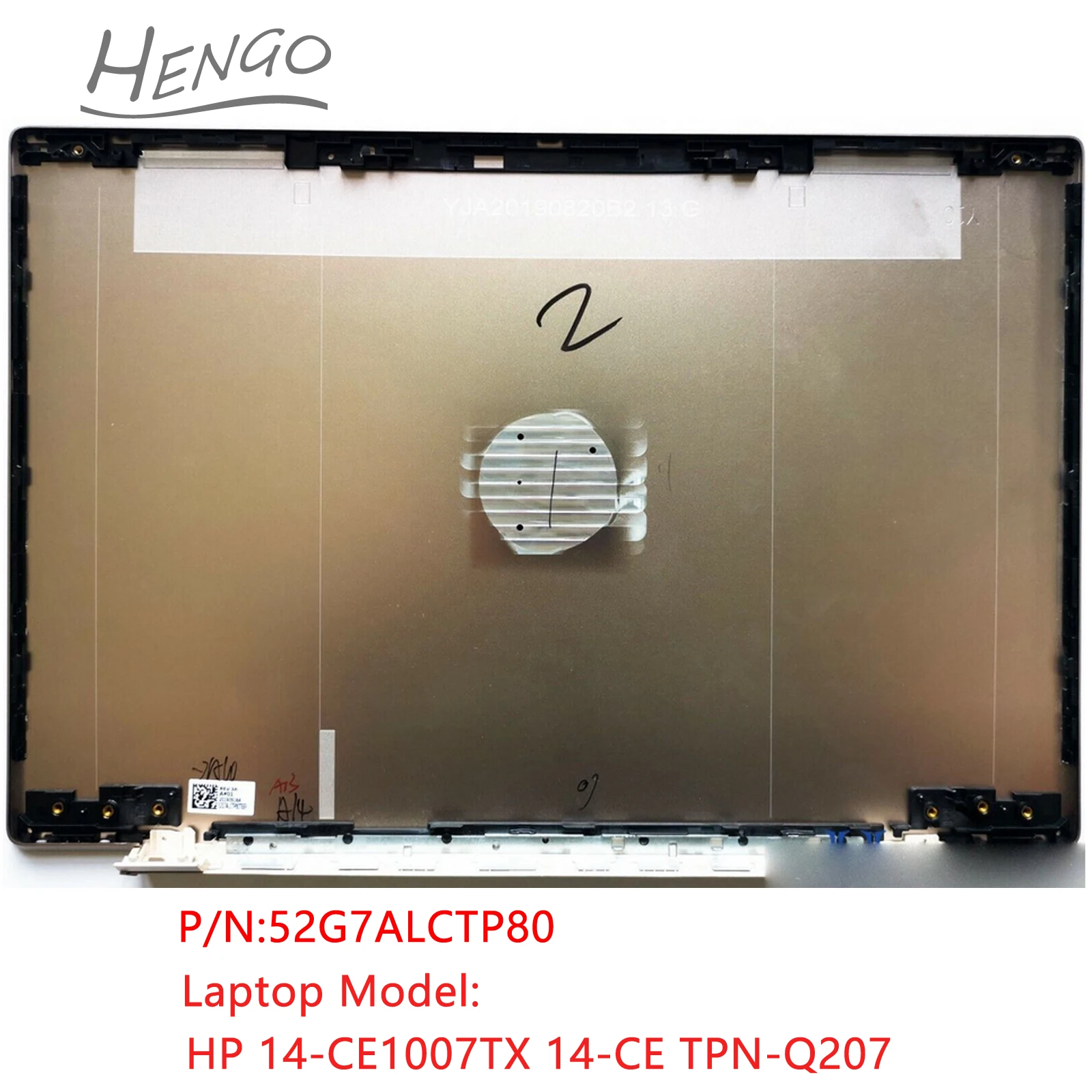 52G7ALCTP80 Gold Оригинал Для HP 14-CE1007TX 14-CE TPN-Q207 ЖК-дисплей С задней крышкой, Верхняя Задняя крышка Изображение 0