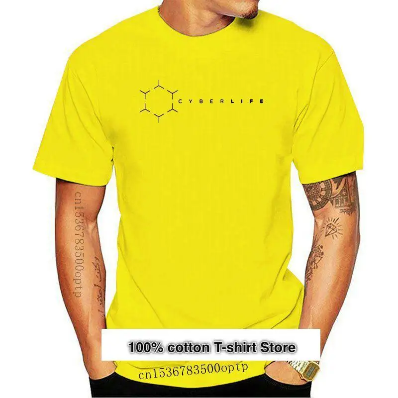 Camiseta de personaje para hombre, camisa informal Simple y elegante con letras de la vida ciber, tops blancos de verano, 2021 Изображение 0