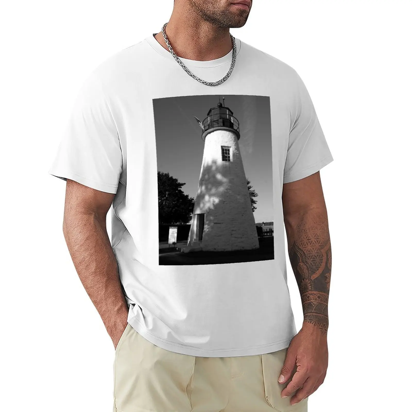Concord Lighthouse - Гавр Де Грейс, Мэриленд, мужская одежда, футболки с графическим рисунком, мужские футболки, повседневные стильные Изображение 0