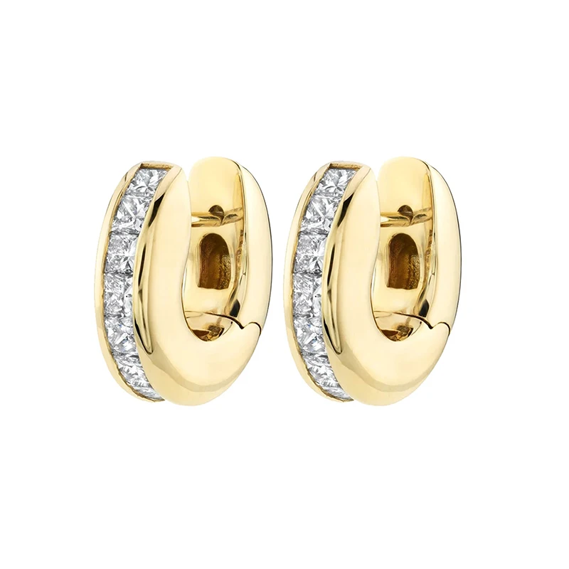 ISUEVA, позолоченные круглые серьги-кольца для женщин, Изысканный циркониевый пирсинг, серьги-обнимашки 2023, Модные ювелирные изделия Оптом Изображение 0