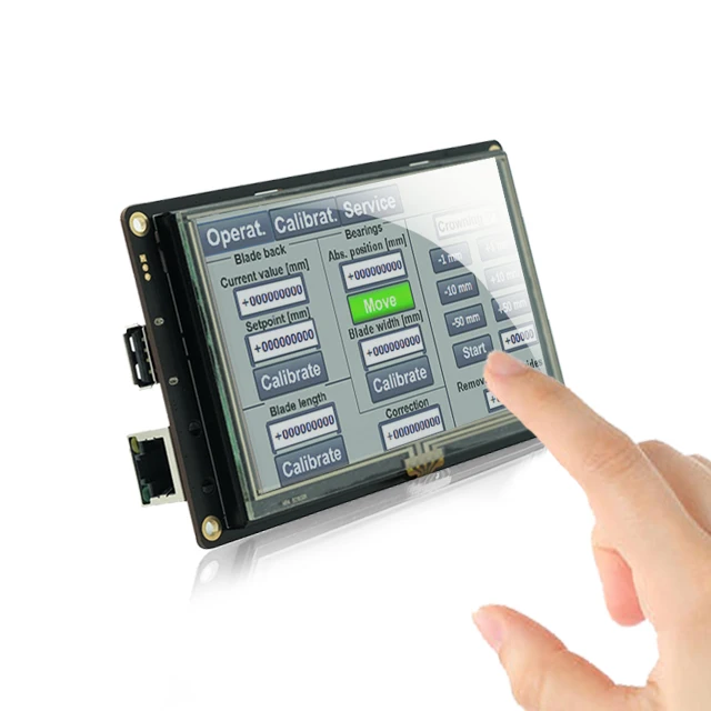 STONE 4,3-дюймовый сенсорный ЖК-модуль со встроенным/открытой рамкой и последовательным интерфейсом для промышленного управления Изображение 0