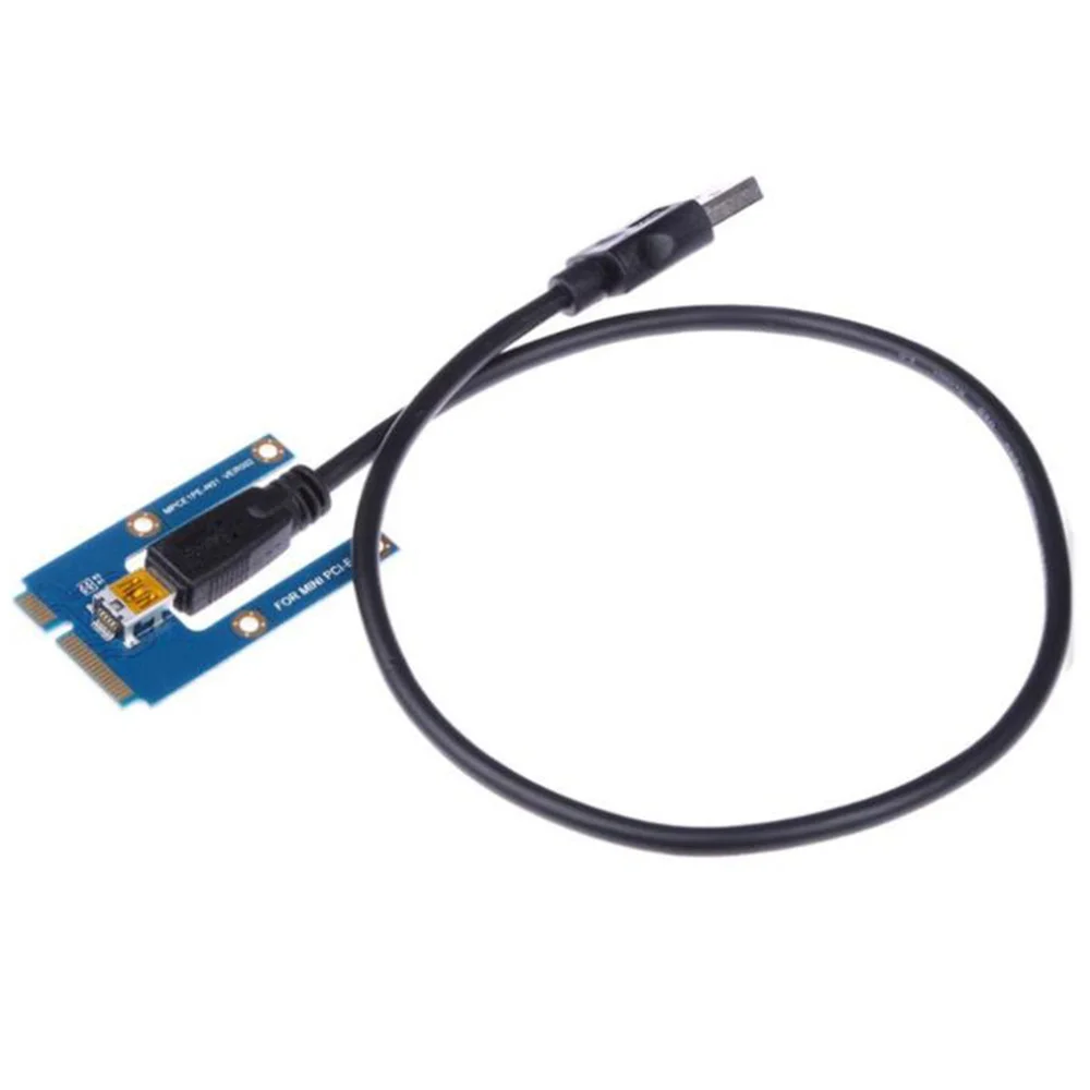 USB 3.0 Mini PCI-E к PCIe PCI Express от 1X до 16X Удлинитель Riser Card Адаптер-Удлинитель для Майнинга Bitcoin Miner Изображение 0