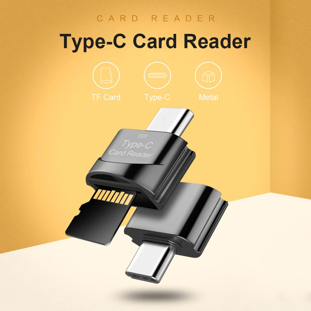 Адаптер USB 3.1 Type C для TF OTG Card Reader Устройство чтения смарт-карт памяти Type C OTG Flash Drive Cardreader Адаптер Изображение 0