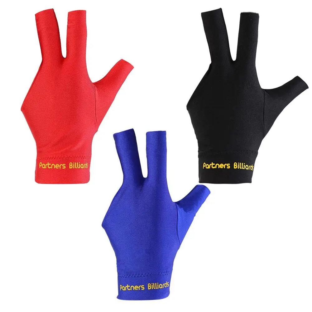 Бильярдная перчатка с тремя пальцами для левой руки, бильярдная перчатка для снукера свободного размера Изображение 0