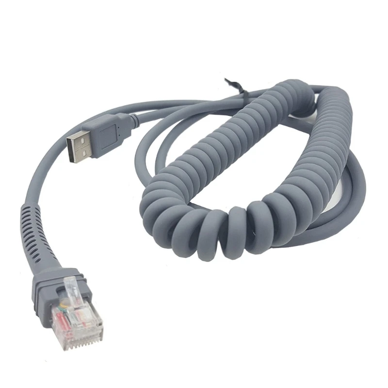 Гибкий 9-футовый USB-кабель для сканера штрих-кодов Symbol LS2208 LS2208AP LS1203 LS4208 Изображение 0
