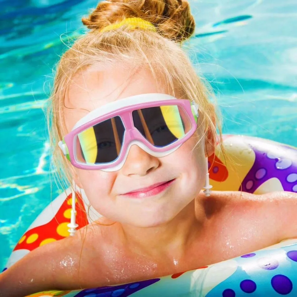 Детские очки для плавания для мальчиков и девочек, очки для плавания с защитой от запотевания, очки для плавания большого размера, детские очки для плавания с полным покрытием Изображение 0