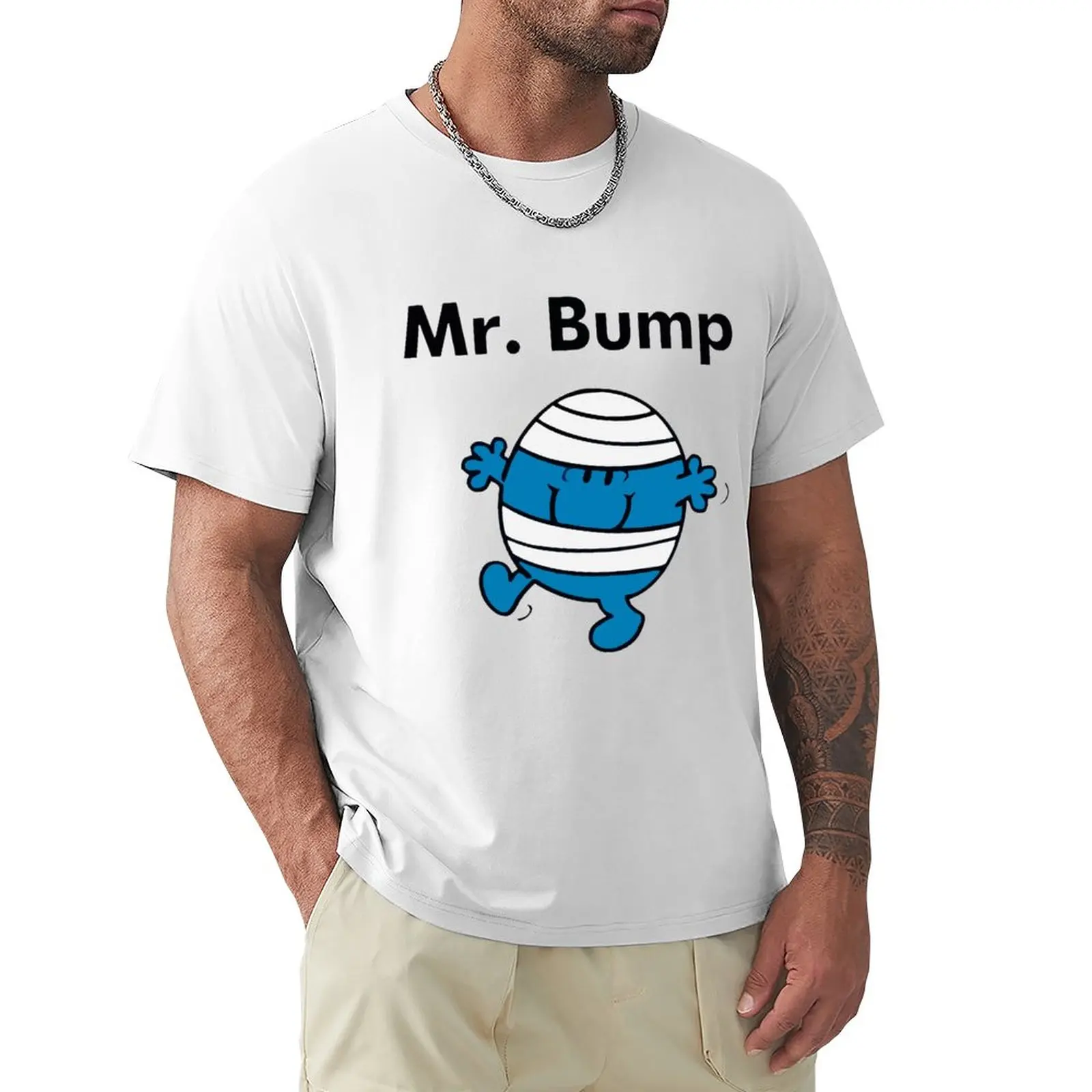 Заказать мужскую модную футболку Mr. Bump Tees больших размеров с графическими мужскими винтажными футболками Изображение 0