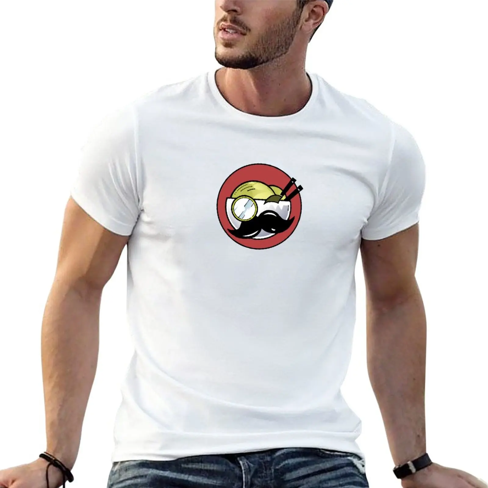 Изысканная футболка с чашей для лапши, одежда из аниме, короткие мужские футболки с рисунком, комплект футболок Изображение 0