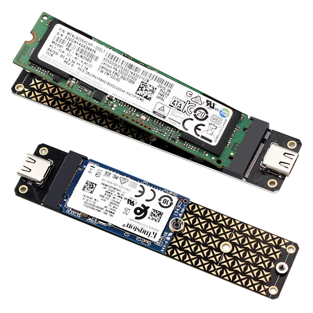 Конвертер NGFF M.2 в USB3.1 Type-C со скоростью 10 Гбит/с Адаптер жесткого диска M.2 NGFF Поддержка чипа JMS580 Размером 2230/2242/2260/2280 SSD Изображение 0