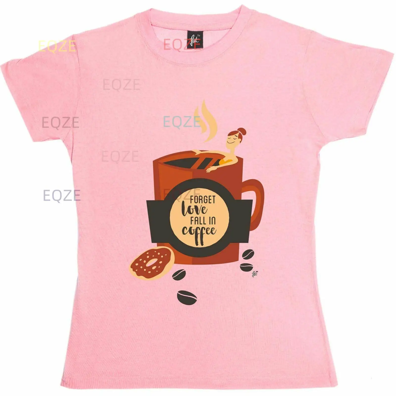 Любитель кофе с разбитым сердцем, забывший любовь, осенний кофе, женская футболка в стиле бойфренда Изображение 0