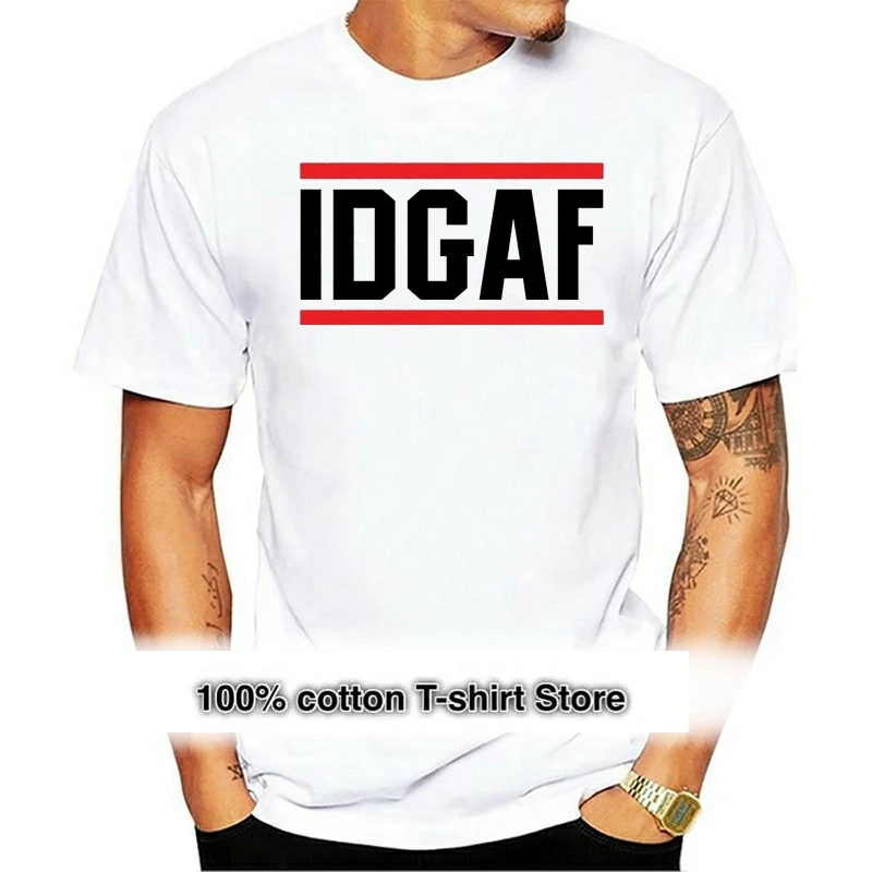 Мужская серая футболка IDGAF Изображение 0