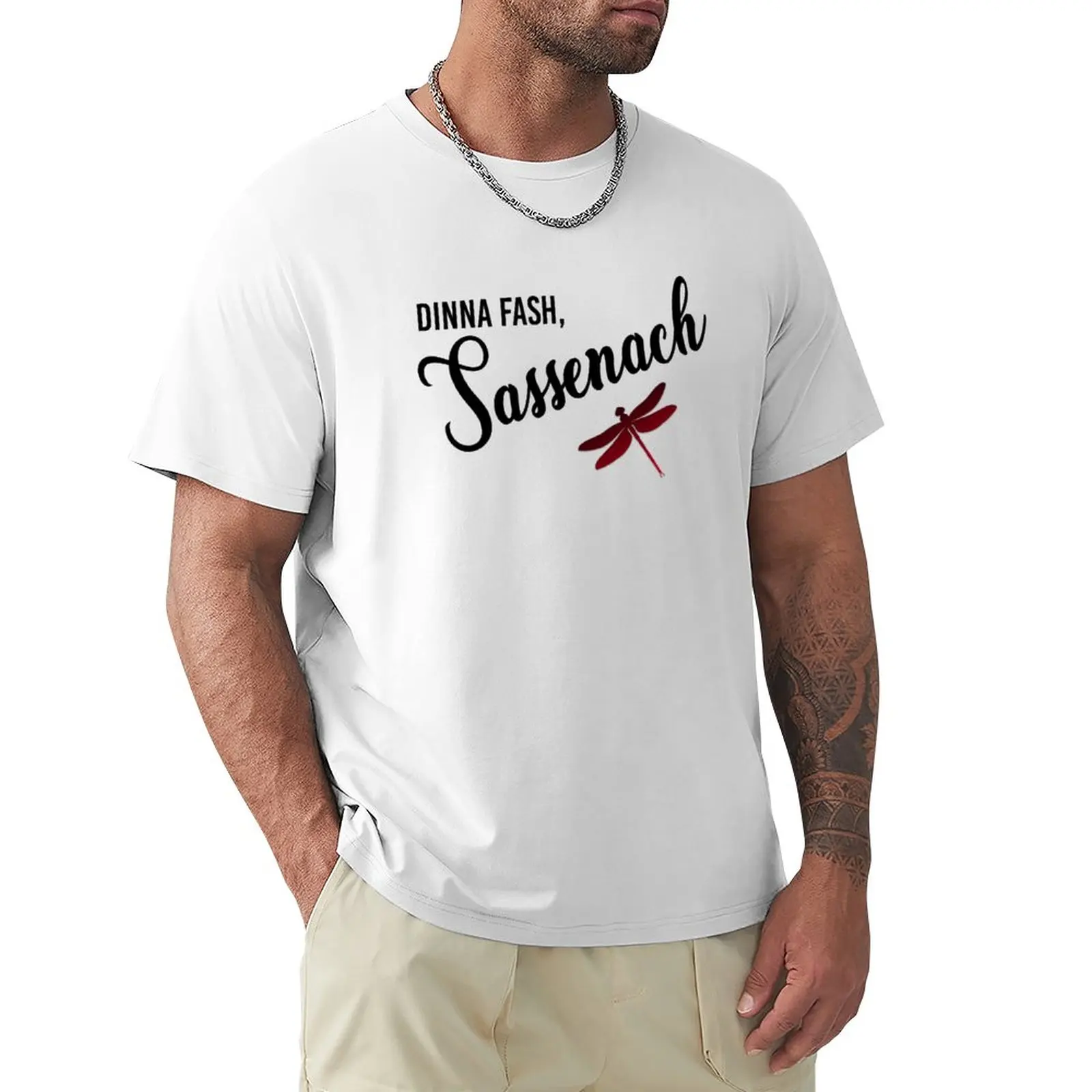 Мужская футболка Dinna fashion, sassenach, свитшот, новое издание, мужские футболки из хлопка Изображение 0