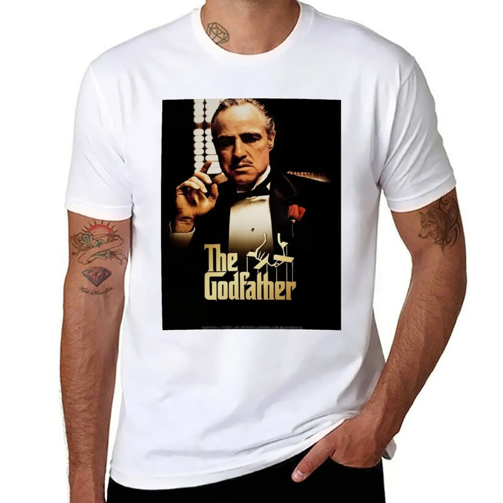Новая футболка The Godfather, футболки, пустые футболки, возвышенная футболка, футболка для мужчин Изображение 0