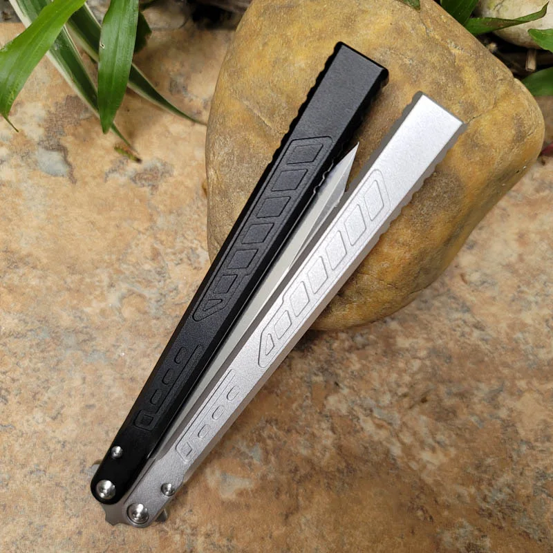 Нож-бабочка TheOne Falcon Balisong с алюминиевой швеллерной рукояткой D2 Blade Bushing System Изображение 0