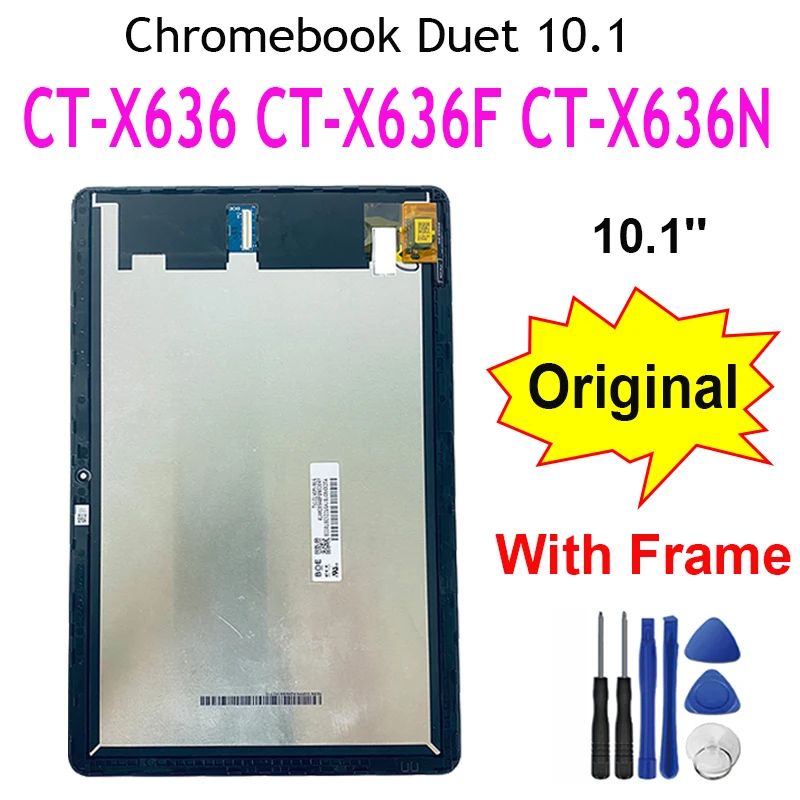 Оригинал для Lenovo Chromebook Duet CT-X636 CT-X636F CT-X636N X636 ЖК-дисплей с Сенсорным Экраном и цифровым Преобразователем в сборе с рамкой Изображение 0