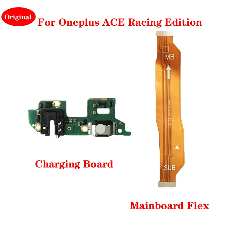 Оригинал для Oneplus ACE Racing Edition Порт USB-док-станции для зарядки, разъем для микрофона, датчика, платы, гибкий кабель материнской платы Изображение 0