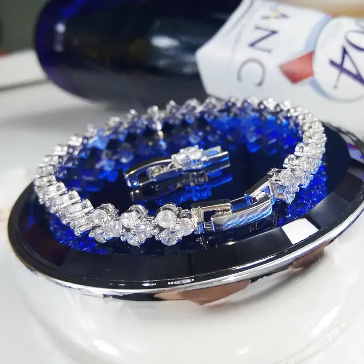 Распродажа Модных свадебных украшений Кристалл браслет-оберег Кристалл от Swarovskis для женщин Рождественский подарок Изображение 0