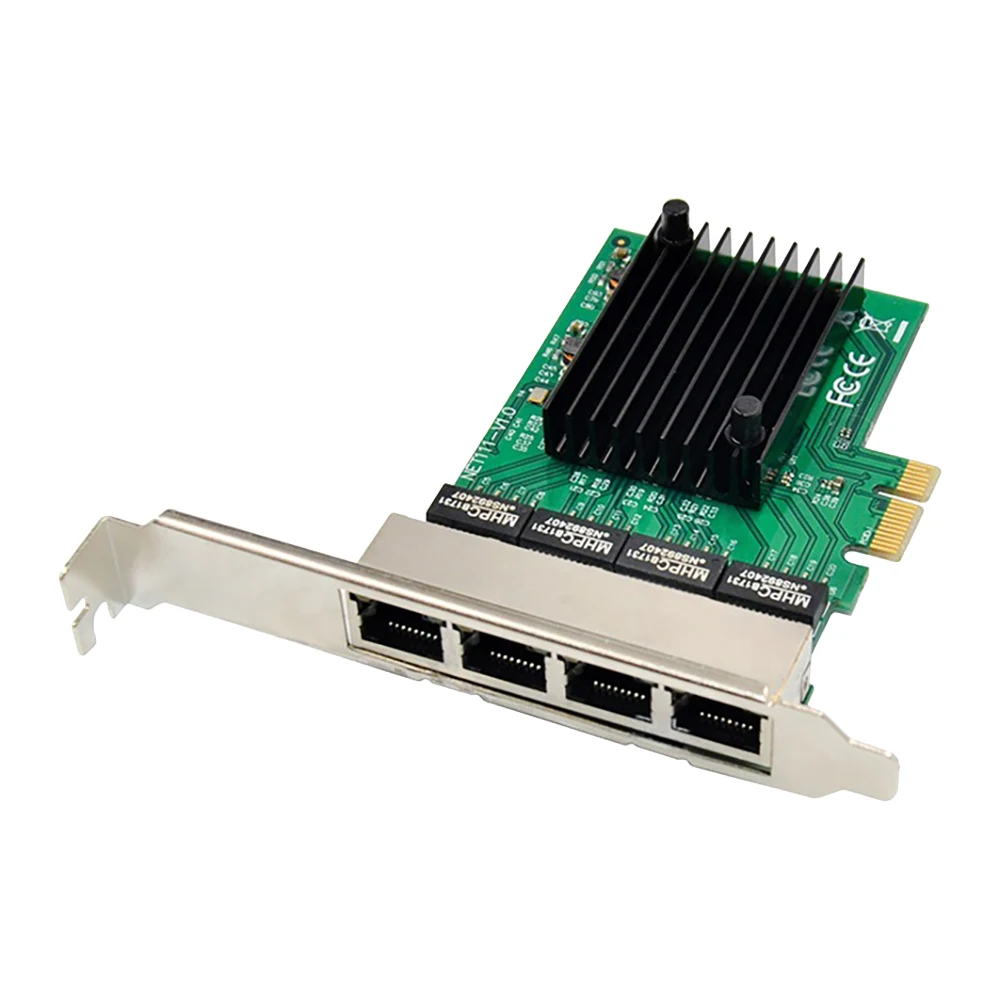 Сетевая Карта PCIE PCI-E X1 4-Портовый Адаптер Сетевой Карты Сервера Gigabit Ethernet для Маршрутизатора Love Fast Sea Spider ROS Soft Изображение 0